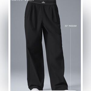 ALO Yoga Black Wide-Leg Sweatpants